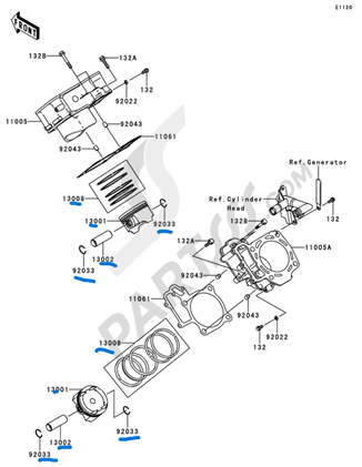 BULON KAWASAKI KVF750 DEL AÑO 2008-2011