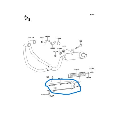 KLE500 N EMBELLECEDOR DE ESCAPE CON FIBRA