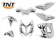 KIT COMPLETO DE 7 PIEZAS FLAMING PARA AEROX BLANCO / NEGRO
