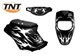 KIT COMPLETO DE 4 PIEZAS FLAMING BOOSTER / BWS NEGRO / BLANCO