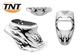 KIT COMPLETO DE 4 PIEZAS FLAMING BOOSTER / BWS BLANCO / NEGRO