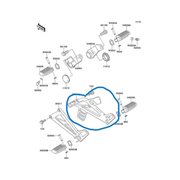 Soporte de reposapiés, trasero DERECHO KLE500N